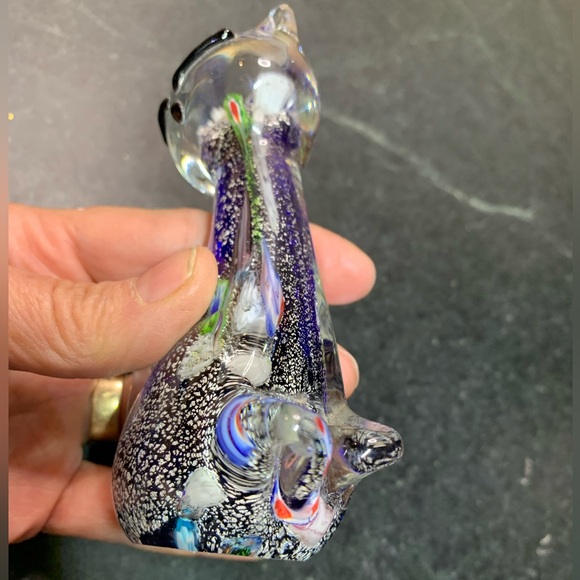 VINTAGE MURANO STYLE | Millefiori Art Glass Cat Figurine (2 of 2) - Picture 4 of 11